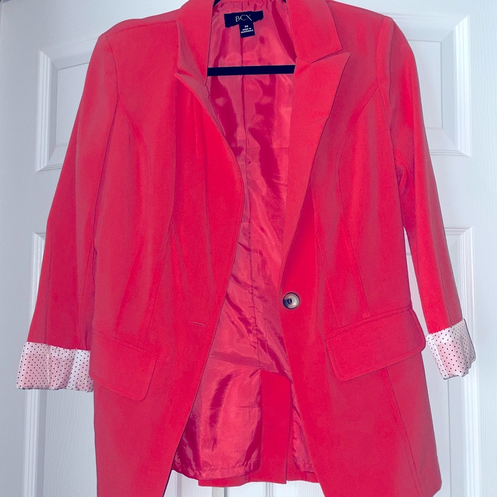 Hot Pink Blazer with 1/4 sleeves